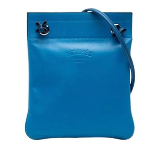 Herm&egrave;s Pre-owned Aline Schoudertas - Dames - Pre-owned - Blauw - Maat: ONE Size Leer