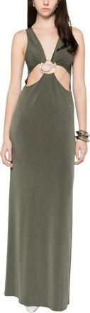 Coperni Occasion Jurk - Dames - Avondkleed - Groen - XS - Kleedjes