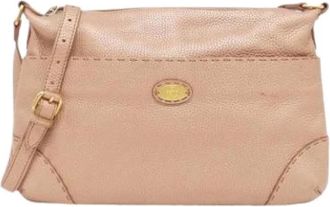 Fendi Pre-owned Vintage Schoudertas - Dames - Vintage Schoudertas - Beige - ONE Size - Leer - Vintage