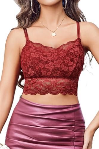 Avidlove Femme Camisole Dentelle Bustier Sexy Crop Top Bretelles - Main Image