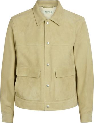 Frame Denim Suede Jacket - Light Green - S