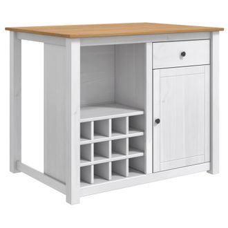 vidaXL Carro De Cocina Panama 2 Pcs Y Cera De Miel 112 X 77 X 90 Cm Vidaxl