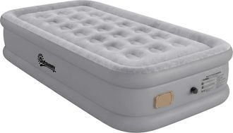 OUTSUNNY Colch&oacute;n Hinchable Individual 190x97x39 Cm Con Bomba, Inflado 3 Min Desinflado 2 Min, Plegable, Impermeable, Bolsa, Carga 200 Kg, Gris
