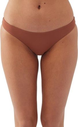 O'Neill Saltwater Solids Rockley Bikini Bottoms in Rustic Brown at Nordstrom, Size X-Large
