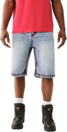 True Religion Vinny Rope Stitch Ultra Baggy Denim Cargo Shorts in Blue Cascade Medium Wash at Nordstrom, Size 31