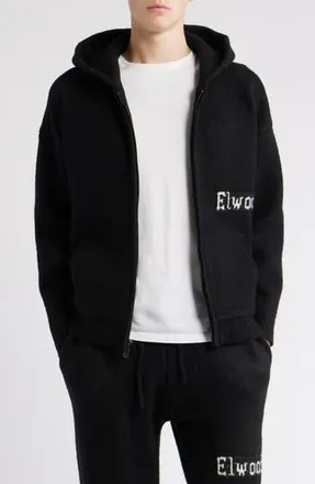 Elwood Hooded Zip Cardigan in Black at Nordstrom Rack, Size Large