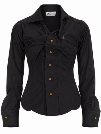 Vivienne Westwood Drunken Fitted Twisted Front Shirt