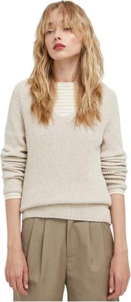 Marc O'Polo Sweater Regular - Dames - Truien - Beige - Maat: L Katoen