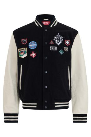 Diesel Black Logo Bomber Jacket