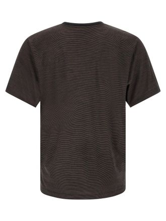 Saint Laurent Cassandre Logo-Embroidered Wool T-Shirt - Charcoal