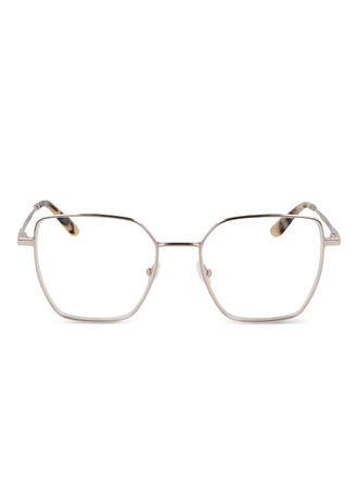 Calvin Klein geometric-frames glasses - Gold