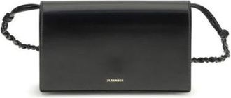 Jil Sander Bos Taurus Wallet - Dames - Schoudertassen - Zwart - ONE Size - Leer - Tassen