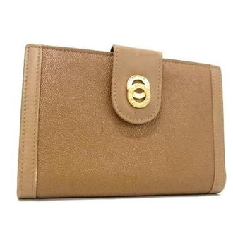 Bulgari Brown Leather Wallet (Bi-Fold) (Pre-Owned)