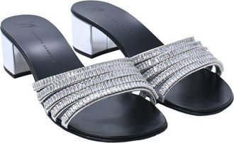 Giuseppe Zanotti Womens Leather Cystal-Embellished Sandal (Authentic Pre- Loved)