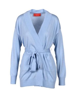 Wild Cashmere Silk Cashmere Cardigan - Celeste