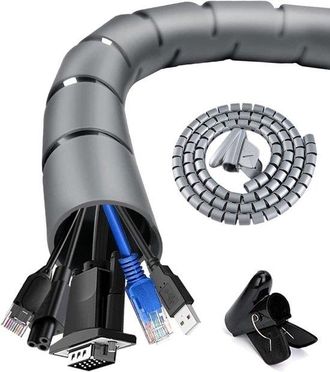OEM Funda Para Gesti&oacute;n De Cables, 3 Metros, Funda Aislante, Envoltura De Cables, Envoltura De Cables Dividida / Envoltura En Espiral, Di&aacute;metro 22 Mm