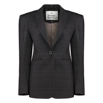 Vivienne Westwood Blazers, female, Brown, 2XS, Wool Lapel Collar Jacket