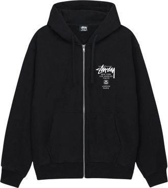 St&uuml;ssy Hoodie met ritssluiting - Heren - Vesten met rits - Zwart - XL - Hoodies & sweatvesten