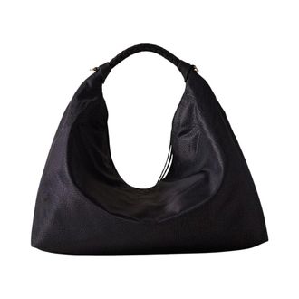 Borbonese La Plie Borsa Hobo Medium - - Bags - Donna - Nero - ONE SIZE