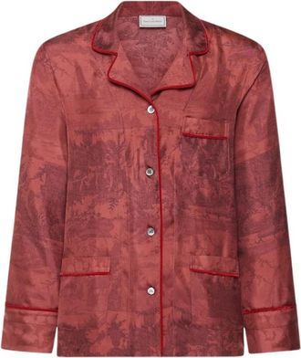 Pierre-Louis Mascia Aloegum Zijden Shirt met Lange Mouwen - Dames - Overhemden - Rood - L - Overhemden