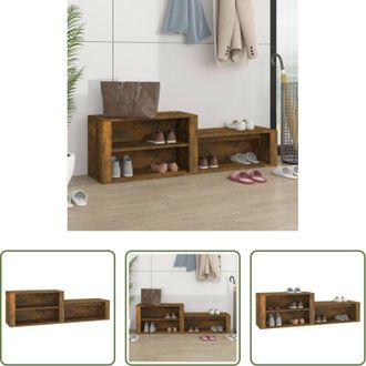 vidaXL vidaXL Scarpiera in legno multistrato - Scarpiera Rovere Fumo 150x35x45 cm in Legno Multistrato