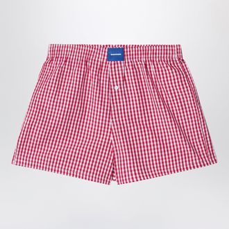 Dagger Red/white gingham boxer shorts