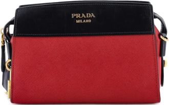 Prada Esplanade Saffiano with City Calf Small crossbody bag - Rood
