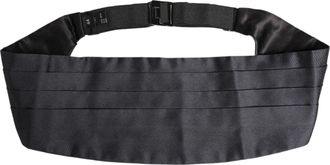 Dolce & Gabbana Mens Dark Blue Silk Belt Waist Cummerbund