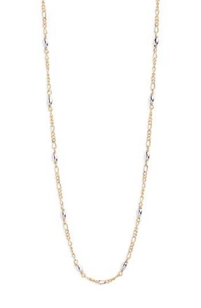 Argento Vivo Bead Station Figaro Necklace in Two Tone at Nordstrom Rack