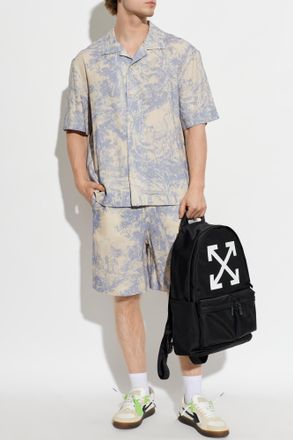 Off-white Printed Shirt, Mens, Cream