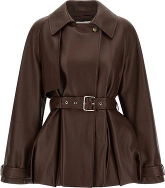 Loewe Balloon Jacket - Dames - Leren en Su&egrave;de Jassen - Bruin - S - Leer - Jassen