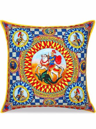 Dolce & Gabbana extra large canvas cushion - Yellow