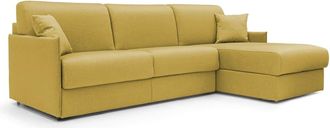 Divani.Store Sof&aacute; esquinero convertible impermeable 272 cm izquierdo amarillo