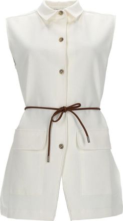 Herno Sleeveless Waist Belt Structured Vest