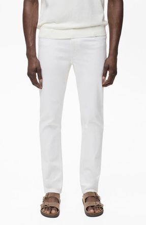 Mango Jan Slim Fit Jeans in White at Nordstrom, Size 34