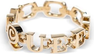 Alexander McQueen Anello con logo - Oro