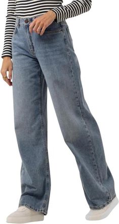 Drykorn Wide Leg Broek Medley - Dames - Loose Fit Jeans - Blauw - W28 - Katoen - Jeans