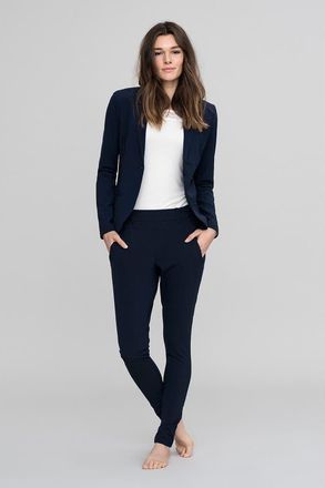 Kaffe Jillian Long Sleeve Regular Fit Blazer in Midnight Marine at Nordstrom, Size 10