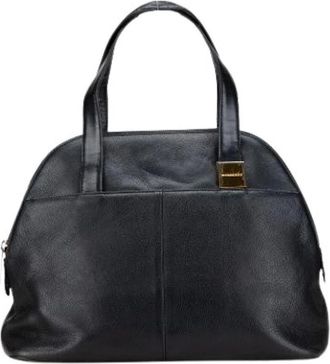 Burberry Pre-owned Handbags, female, Black, Size: ONE SIZE Pre-owned Leather Handbag