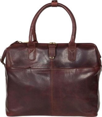 Howard London Laptoptas Ken - Heren - Laptoptassen - Bruin - ONE Size - Leer - Tassen