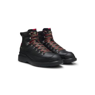 HUGO BOSS Hiking-style leather boots with an extra-light sole