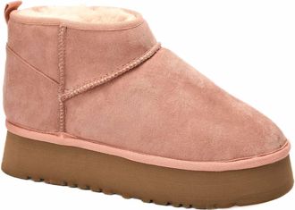 Corkys Footwear Womens Room Service Boot In Blush Faux Suede