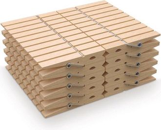No Brand Pinzas De Madera Para Ropa - 100 Unidades - 7,2 X 1,8 Cm - Clips Para Notas - Clips De Almacenamiento - Clips Para Fotos - Clips Para Ropa - Para Deco