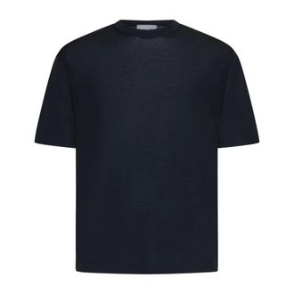 D4.0 T-Shirts, male, Blue, Size: XL Plain Knit Sweater