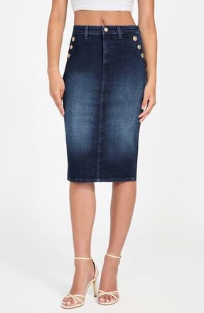 Guess Riley Denim Skirt in Navy at Nordstrom, Size 24