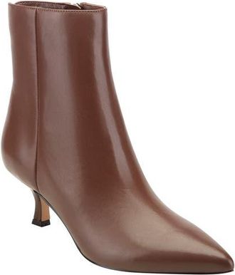 Marc Fisher Francy Kitten Heel Bootie in Dark Natural at Nordstrom, Size 6.5