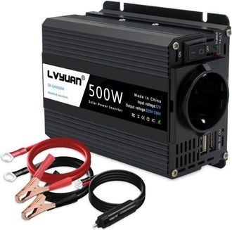 OEM Inversor De Corriente De 500 W, Convertidor De Voltaje De Cc 12 V A Ca 230 V, Convertidor De 12 V Para Coche Con Dos Puertos Usb Y Enchufes De La Ue, 