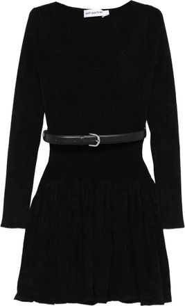 Self Portrait Abito a coste - Nero