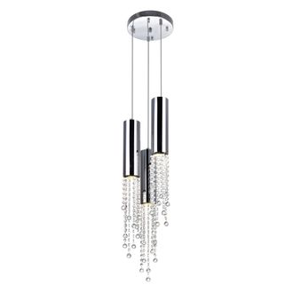 CWI Lighting Extended 3 Light Down Mini Pendant With Chrome Finish