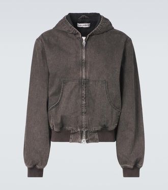 Our Legacy Bank coated denim zip-up hoodie